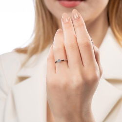 G Renk 0,30 Karat HRD Sertifikalı Tektaş Pırlanta Yüzük - 4