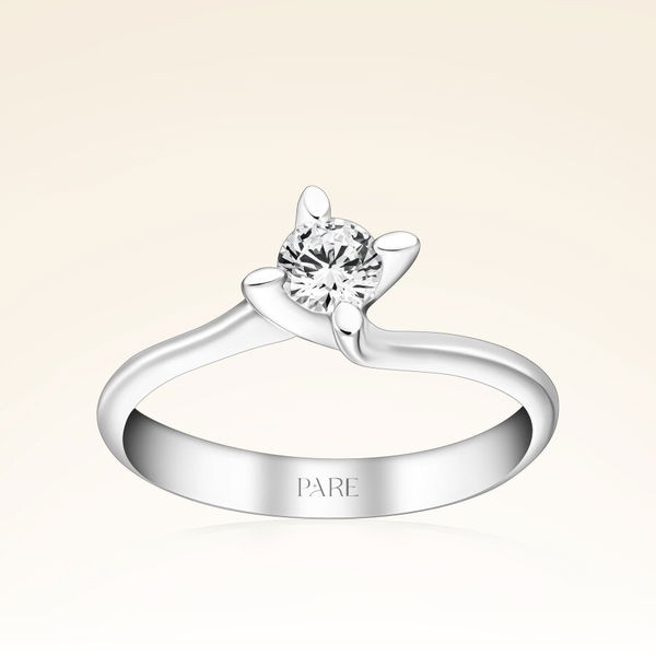 G Renk 0,30 Karat HRD Sertifikalı Tektaş Pırlanta Yüzük - Pare Pırlanta