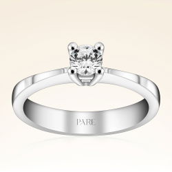 D Renk 0,30 Karat HRD Sertifikalı Tektaş Pırlanta Yüzük - 1