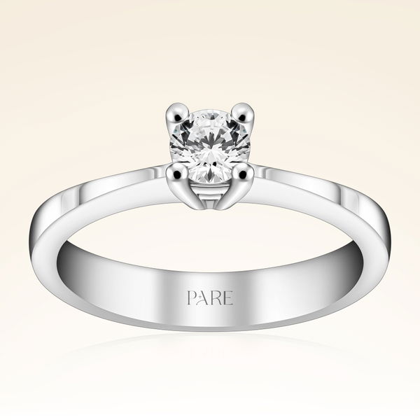 G Renk 0,30 Karat HRD Sertifikalı Tektaş Pırlanta Yüzük - Pare Pırlanta