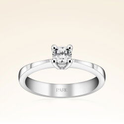 G Renk 0,30 Karat HRD Sertifikalı Tektaş Pırlanta Yüzük - 1