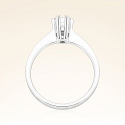 F Renk 0,30 Karat HRD Sertifikalı Tektaş Pırlanta Yüzük - 3