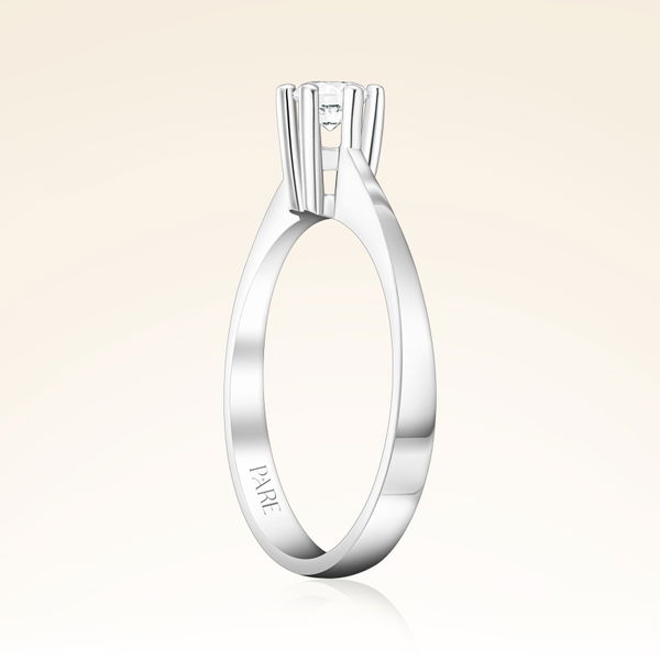 F Renk 0,30 Karat HRD Sertifikalı Tektaş Pırlanta Yüzük - Pare Pırlanta