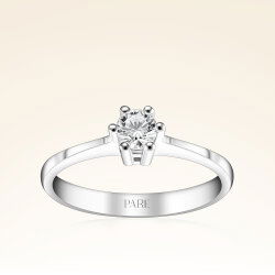 G Renk 0,30 Karat HRD Sertifikalı Tektaş Pırlanta Yüzük - 1