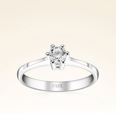 G Renk 0,30 Karat HRD Sertifikalı Tektaş Pırlanta Yüzük - Pare Pırlanta