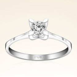 G Renk 0,30 Karat HRD Sertifikalı Tektaş Pırlanta Yüzük - 1