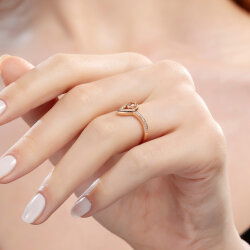 0,30 Karat Morganit Pırlanta Yüzük - 4