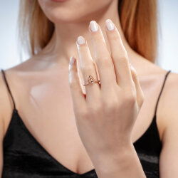 0,30 Karat Morganit Pırlanta Yüzük - 3