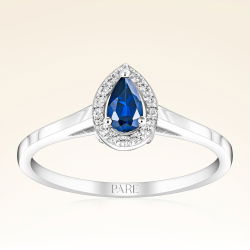 0,30 Karat Pırlanta Safir Yüzük - PR00619 - 1