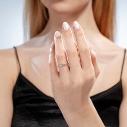 0,30 Karat Pırlanta Yarımtur Yüzük - 3