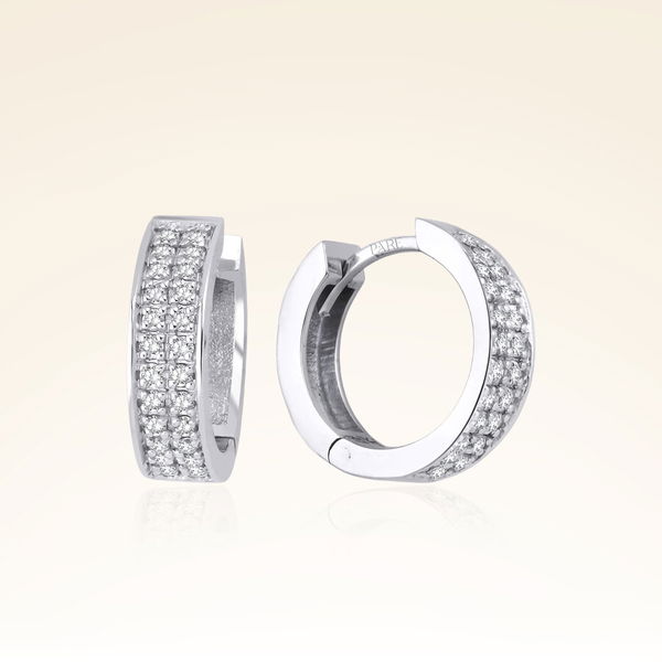 0,30 Karat Pırlantalı Halka Küpe - Pare Pırlanta