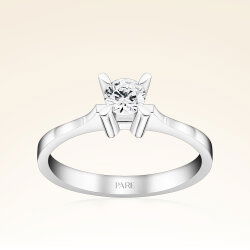 G Renk 0,30 Karat HRD Sertifikalı Tektaş Pırlanta Yüzük - 1