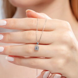 0,30 Karat Tektaş Pırlanta Kolye - 3