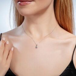 0,30 Karat Tektaş Pırlanta Kolye - 2