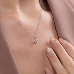 0,30 Karat Tektaş Pırlanta Kolye - PR00542 - 3