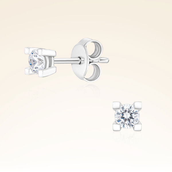 0,30 Karat Tektaş Pırlanta Küpe - Pare Pırlanta