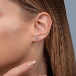 0,30 Karat Tektaş Pırlanta Küpe - PR00501 - 3