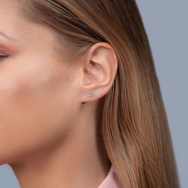 0,30 Karat Tektaş Pırlanta Küpe - Pare Pırlanta