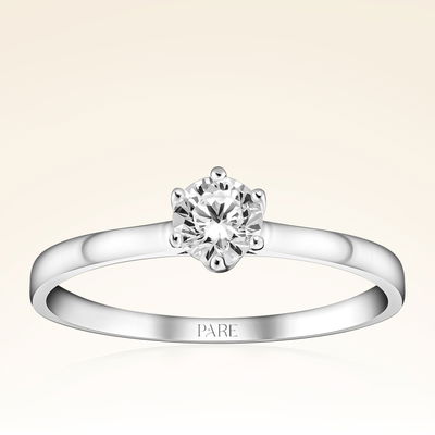 G Renk 0,30 Karat HRD Sertifikalı Tektaş Pırlanta Yüzük - Pare Pırlanta