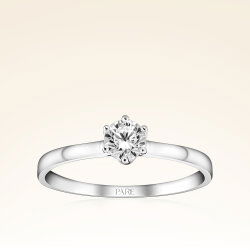 G Renk 0,30 Karat HRD Sertifikalı Tektaş Pırlanta Yüzük - 1