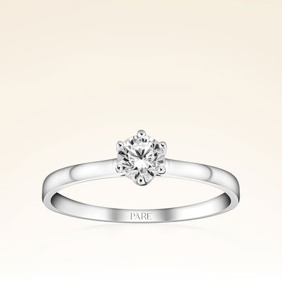 G Renk 0,30 Karat HRD Sertifikalı Tektaş Pırlanta Yüzük - Pare Pırlanta