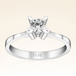 D Renk 0,30 Karat HRD Sertifikalı Tektaş Pırlanta Yüzük - 1