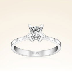 D Renk 0,30 Karat HRD Sertifikalı Tektaş Pırlanta Yüzük - 1