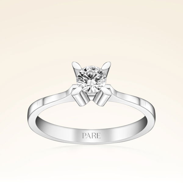 D Renk 0,30 Karat HRD Sertifikalı Tektaş Pırlanta Yüzük - Pare Pırlanta