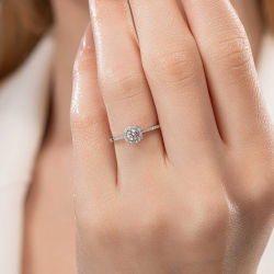 0,30 Karat Tektaş Pırlanta Yüzük - 5