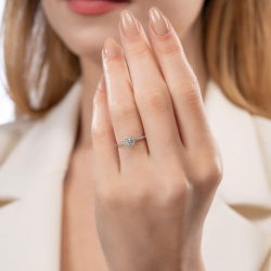 0,30 Karat Tektaş Pırlanta Yüzük - 4