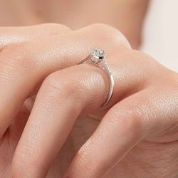 0,30 Karat Tektaş Pırlanta Yüzük - 7