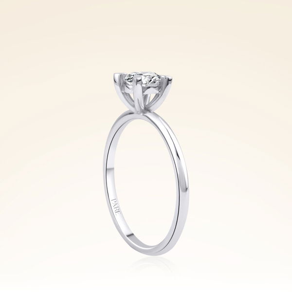 G Renk 0,30 Karat HRD Sertifikalı Tektaş Pırlanta Yüzük - Pare Pırlanta