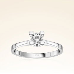 G Renk 0,30 Karat HRD Sertifikalı Tektaş Pırlanta Yüzük - 1