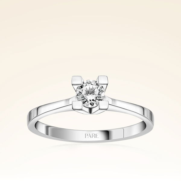 G Renk 0,30 Karat HRD Sertifikalı Tektaş Pırlanta Yüzük - Pare Pırlanta