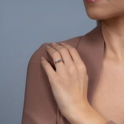 0,30 Karat Tria Pırlanta Yüzük - 3