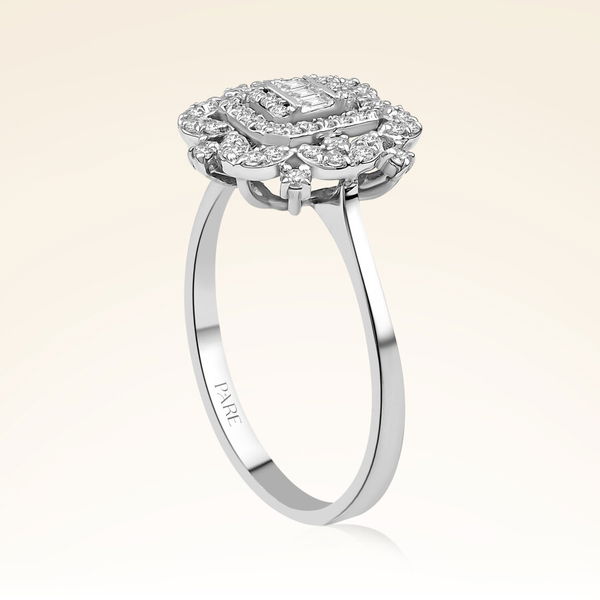 0,31 Karat Baget Fantezi Pırlanta Yüzük - Pare Pırlanta