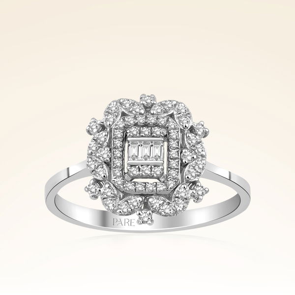 0,31 Karat Baget Fantezi Pırlanta Yüzük - Pare Pırlanta