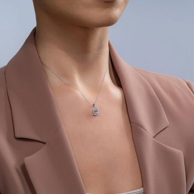 0,31 Karat Baget Pırlanta Kolye - Pare Pırlanta