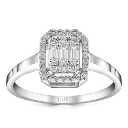 0,31 Karat Baget Pırlanta Yüzük - PR00667 - 1