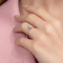 0,31 Karat Coronet Pırlanta Yüzük - 4