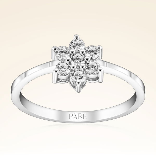 0,31 Karat Pırlanta Çiçek Yüzük - Pare Pırlanta