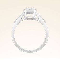 0,31 Karat Kolu Taşlı Baget Pırlanta Yüzük - 3