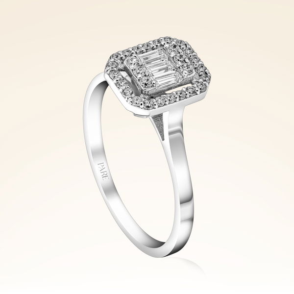 0,32 Karat Baget Pırlanta Yüzük - Pare Pırlanta