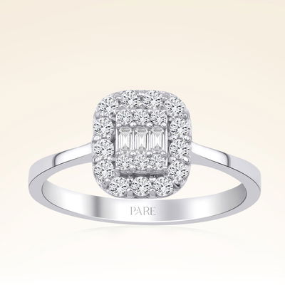  0,32 Karat Baget Pırlanta Yüzük - Pare Pırlanta