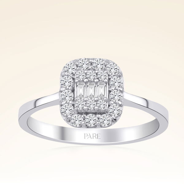  0,32 Karat Baget Pırlanta Yüzük - Pare Pırlanta