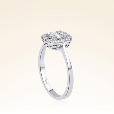  0,32 Karat Baget Pırlanta Yüzük - Pare Pırlanta