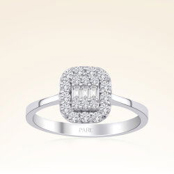  0,32 Karat Baget Pırlanta Yüzük - 1