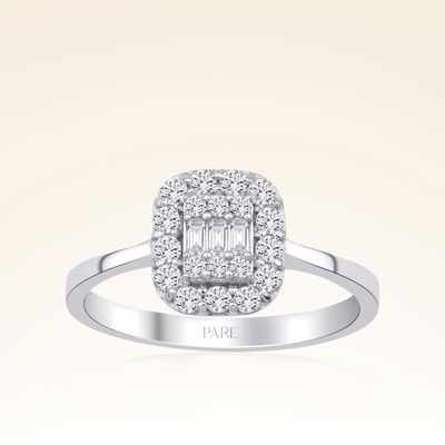  0,32 Karat Baget Pırlanta Yüzük - Pare Pırlanta