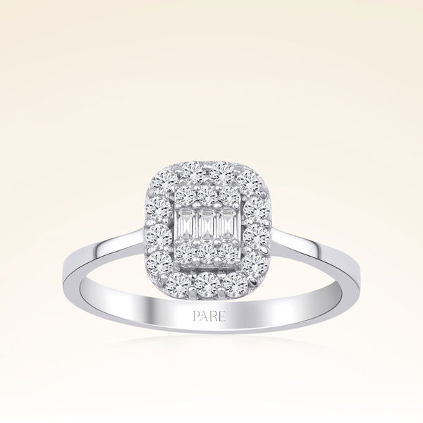  0,32 Karat Baget Pırlanta Yüzük - Pare Pırlanta