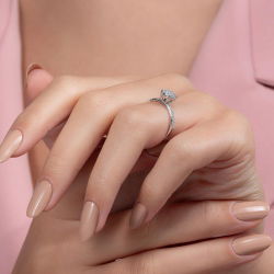 0,32 Karat Fantezi Pırlanta Yüzük - 5